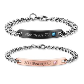 COAI His Beauty Her Beast Stainless Steel Bracelets