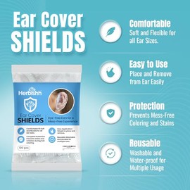 Herbishh Fundas protectoras de color para el cabello, reutilizables, protección contra manchas de tinte para el cabello, desechables e impermeables pa