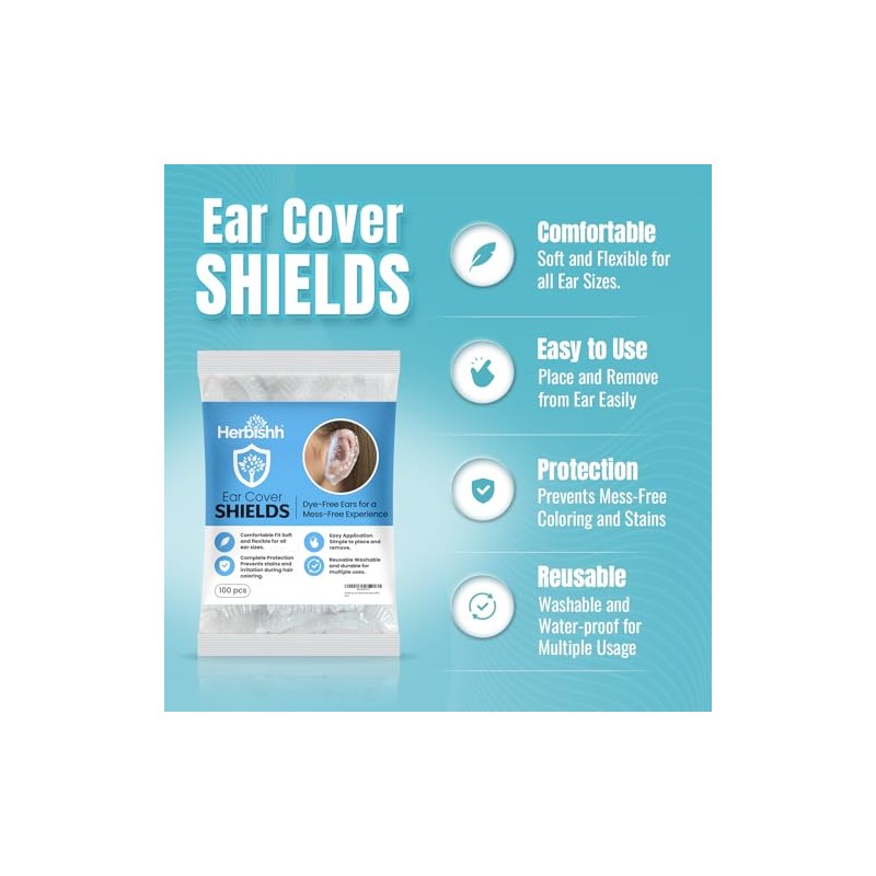 Herbishh Fundas protectoras de color para el cabello, reutilizables, protección