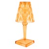LED Crystal Table Lamp Transparent Prism Dimmable Desk Lamp USB