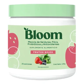 Bloom Fibra Polvo Fresa Kiwi 145g - 25 Porciones