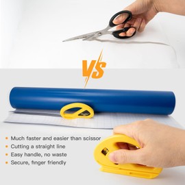 NEWISHTOOL 2 Pack Wrapping Paper Cutter, Holiday Christmas Gift Wrap Cutter, Sliding Wrapping Paper Cutter Tool, Gift Wrap Cutter Tool Snitty Safety Cutter with Concealed Blade