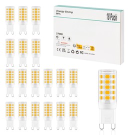 Ocixhbe G9 LED Bulb Dimmable 3W, T4 G9 4W Replacement for 40 Watts Halogen, 2700K Soft Warm White, Chandelier Lighting, AC 120V No-Flicker, Pack of 18