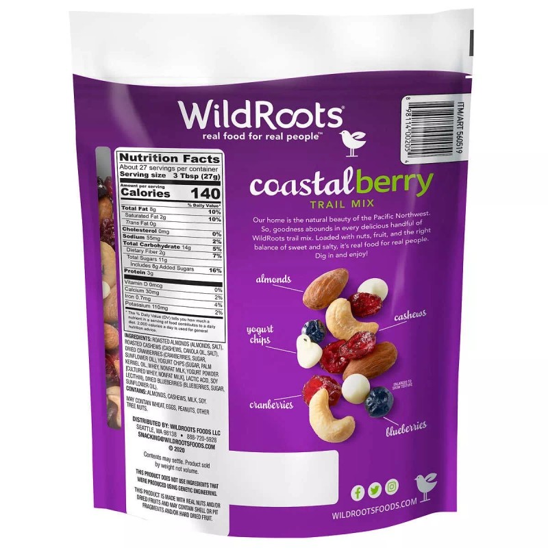 WildRoots WildRoot's Coastal Berry Trail Mix, 26 oz