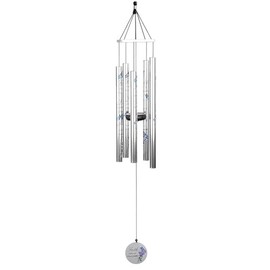 ICE ARMOR 36" Long Butterfly Stamped Tube Wind Chime Statue Sculpture Ornament Decoration Home/Room Decor Ideas for Housewarming, Holidays and Birthdays Great Collectible