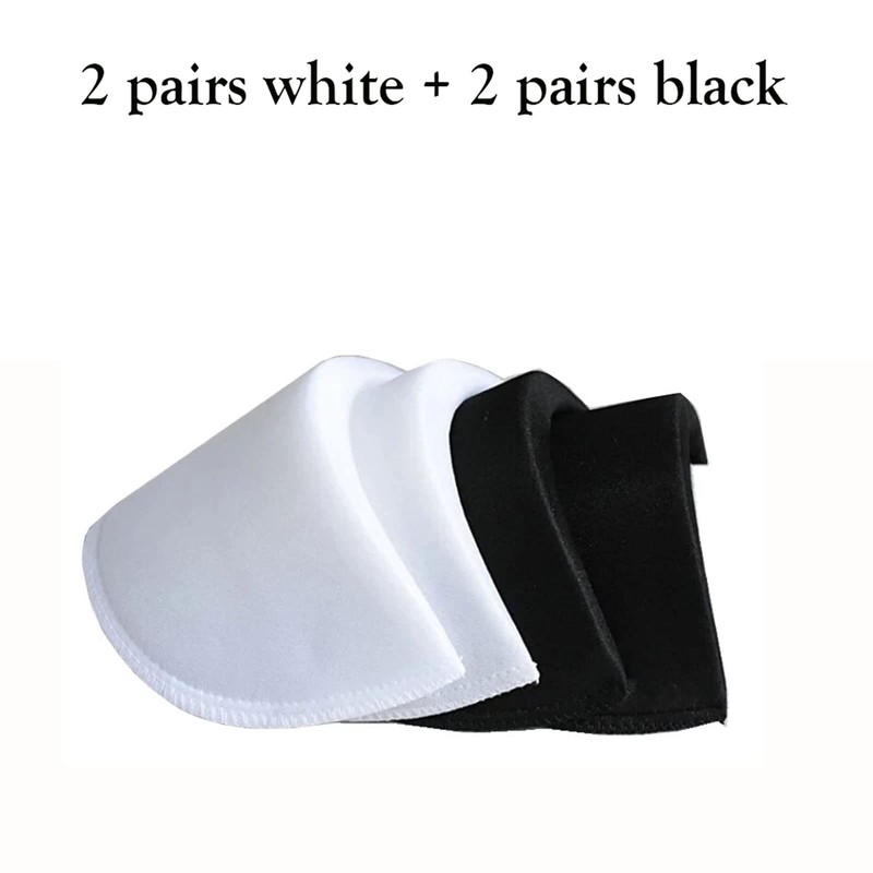 4 Pairs Covered Set-in Shoulder Pads Sewing Foam Pads Sponge