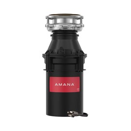 Amana A33 W/C Garbage Disposal with Power Cord, 1/3 HP, Black