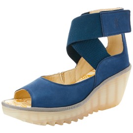 Fly London Women's Yefi473fly Sandal, Blue, 9/9.5