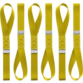 AUGO Heavy Duty Soft Loops –Pack of 6-1.5” x 17” Tie Down Anchor Straps for Use w/Ratchet Strap Hooks – 3000Lb Load Capacity & 10,000Lb Break Strength – Great for Motorcycle, Bike, Roof Rack, Etc.