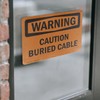 (2 Pack) Caution Buried Cable OSHA Warning Sign 5 Inch