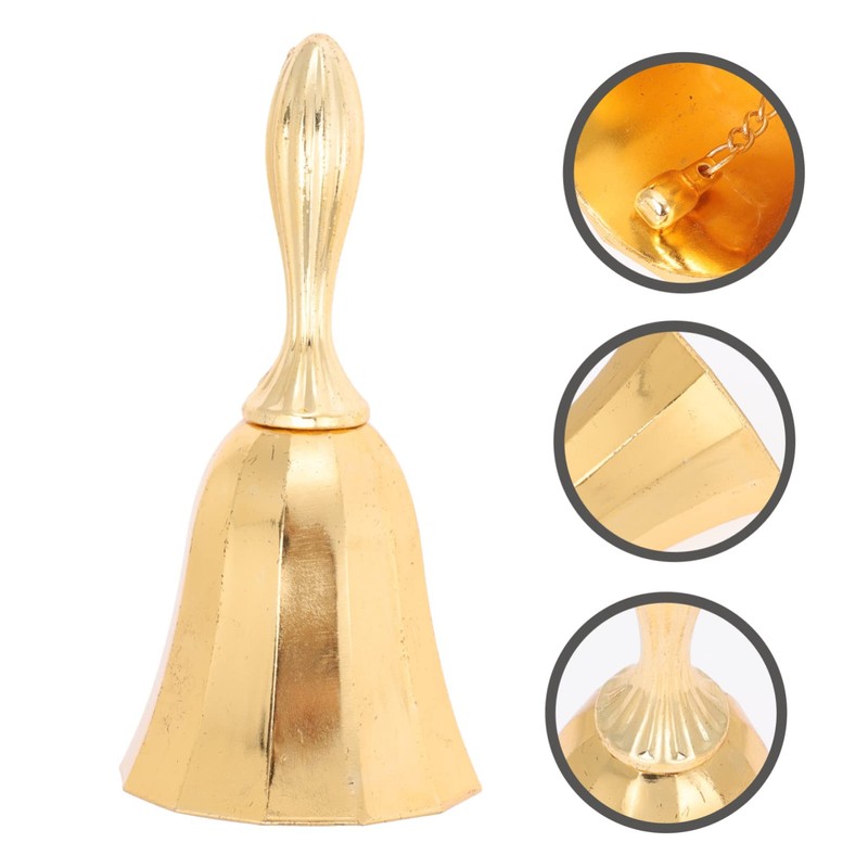 Gadpiparty Metal Hand Bell for Restaurant and Bar Classic Desktop