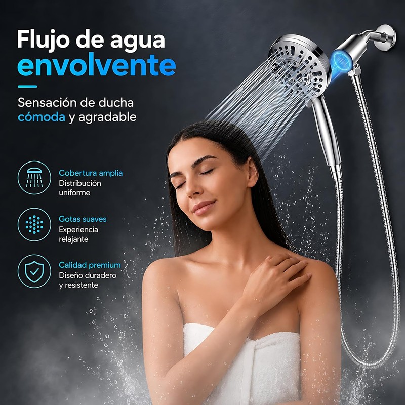 Regadera de Teléfono para Baño Magnética 5" HS-CX1 de Alta