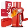 SUSTEAS Rotary Cheese Grater with Handle - Vegetable Shredder with