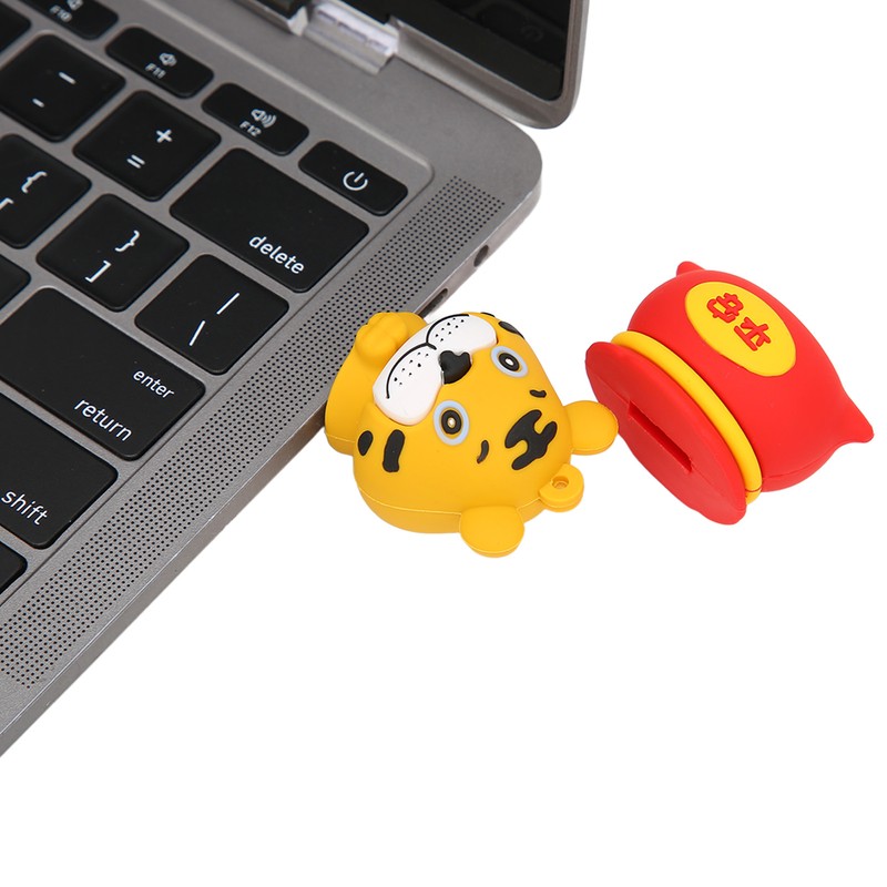 USB Flash Drive Cartoon Tiger Style USB2.0 Hot Swap Plug