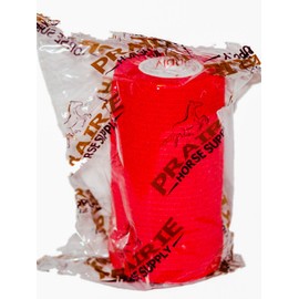 3 Inch Vet Wrap Tape Bulk (Red) (Pack of 24) Self Adhesive Adherent Adhering Flex Bandage Grip Roll for Dog Cat Pet Horse