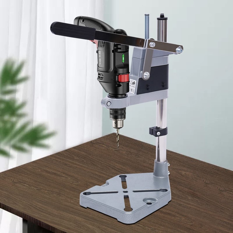 Portable Double Mounting Drill Press Stand Bench Clamp Tool for