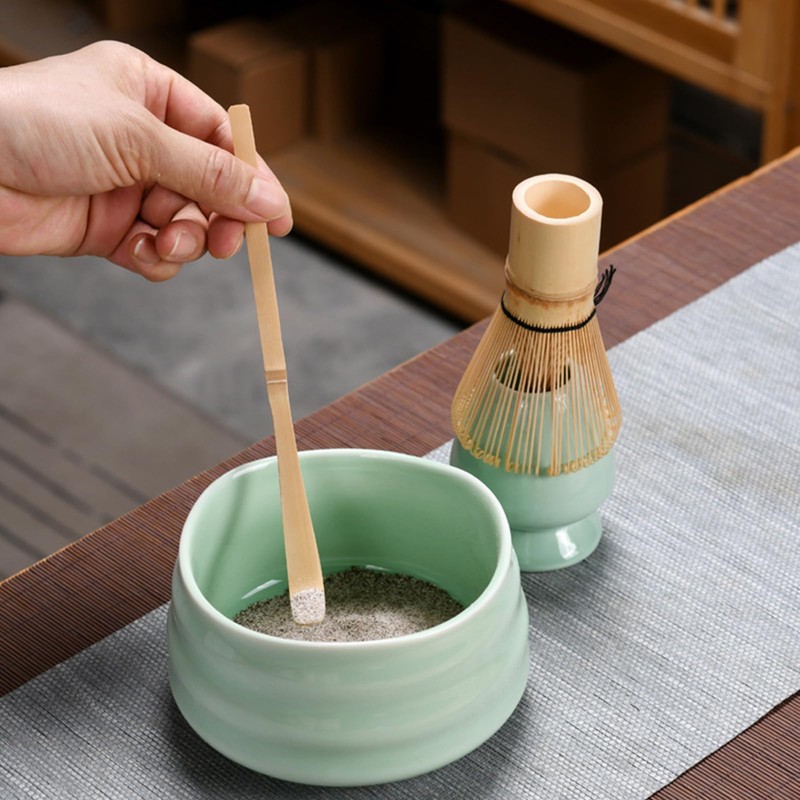 GNAUMORE Matcha Spoon, Bamboo Matcha Tea Whisk, Conventional Matcha Spoon,