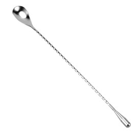 Stainless Steel Mixing Spoon, Spiral Pattern Cocktail Wine Shaker Bar Spoon with Long Handle