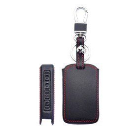 OTMIK Leather Car Smart Key Protector Case Cover Key Bag Keychain for Mazda 3 Alexa CX30 CX-30 CX-5 CX5 CX3 CX-3 CX8 CX-8 CX9 CX-9 Key Shell Accessories (4 Buttons)