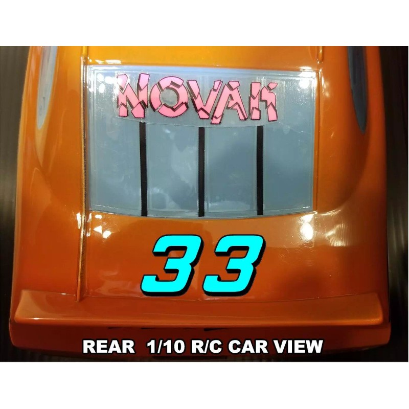 Unbranded Matte Black-w/ Dark Grey Shadow #6’s Racing Numbers Rc