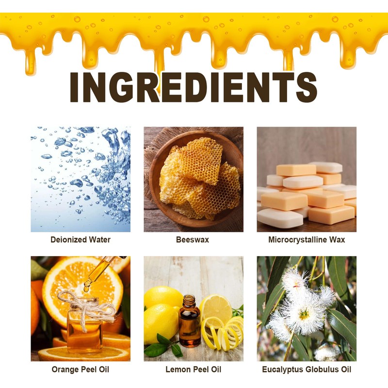 OUKPANE 3Pcs Natural Beeswax Spray, Micro Molecularized Beeswax Spray,Beeswax Spray