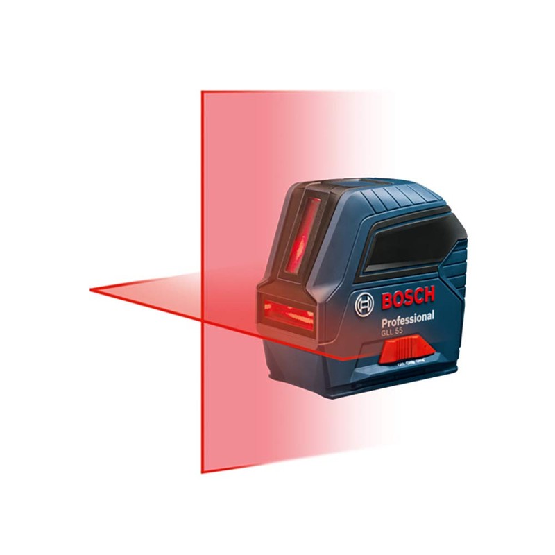 Bosch GLL55 50ft Cross Line Laser Level Self-Leveling with VisiMax