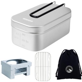 MiliCamp MR-250 Pro MR-250 Pro with Memory Prevention Groove for Outdoor Cookware, Hanger, Camping Rice, 2 Pieces, Mountain Climbing, Barbecue, Touring (Set of 4)