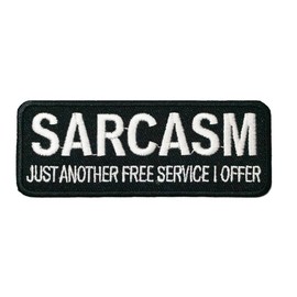 Graphic Dust Sarcasm Just Another Free Service I Offer Embroidered Iron on Patch Biker Motorcycle