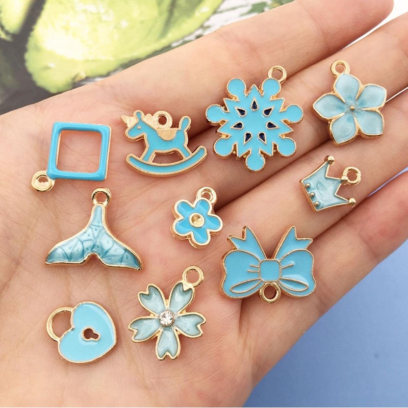 HappyHome Charm Parts, Pendant Top, Accessory Parts, 30 Pieces, Assorted,