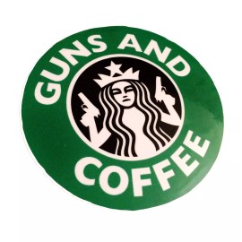 High Quality Tactical Guns and Coffee Morale Military Starbucks decal Sticker