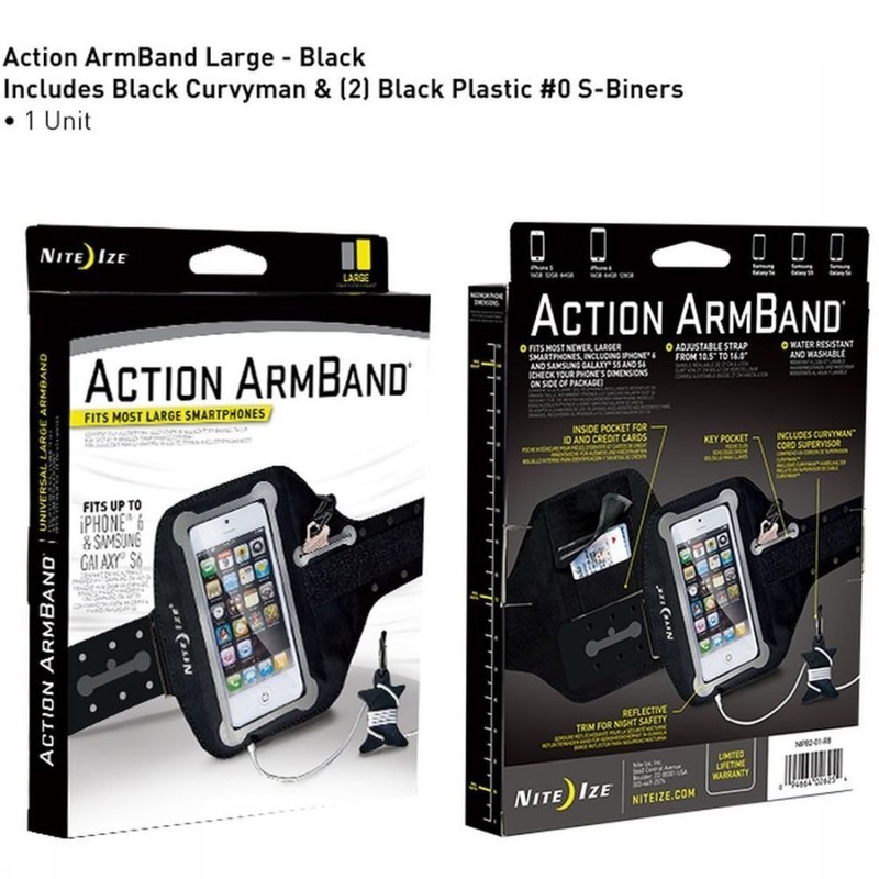 Nite Ize Action ArmBand - Adjustable Smartphone Holder For Hitting