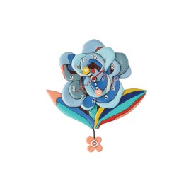 Allen Designs Blue Bloom Wall Clock Standard Wall Clock