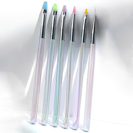 ‌Taoluwin 6Pcs Nail Art Brushes Set, Professional Nail Art Design Pen, Nail Painting Brushes Kit with Acrylic Handle, Easy to Clean, Perfect Gift for Nail Artists