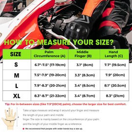 WTACTFUL Men's Motorcycle Gloves, Summer Men's Motorcycle Gloves with Protectors and Touchscreen Breathable for Motorcycle, Moped, Motorcycle, Mountain Bike, White, S