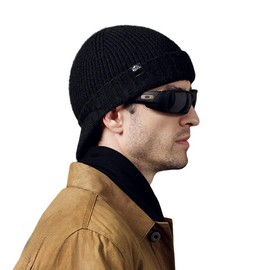 JJZS Winter Beanie Hat with Brim for Men Women Youth Teens Cold Weather Warm Knit Brimmed Beanies Hats Ski Caps with Visor