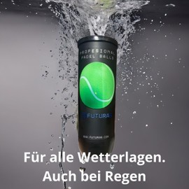 FUTURA8 Professional Padel Balls - Tennis Balls - 3 Cans of 3 Balls - Suitable for All Weather Conditions Even in Rain - High Quality Padel Balls