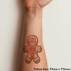 'Gingerbread Man With Bow Tie' Temporary Tattoo - Water Resistant,