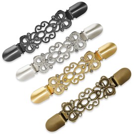 ATGLP 4Pcs Dress Cinch Clips Sweater Clips, Vintage Waist Cincher Clip for Women, Decorative Clothing Brooch Clip for Sweaters, Dresses & Shirts