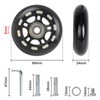 CPROSP 2-Piece Suitcase Replacement Wheels 80 x 24 mm, Replacement