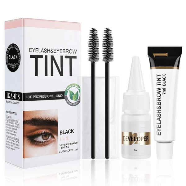 TINT 2 in 1 Lash & Brow Makeup Kit Black,