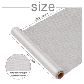 AIEX 304 Stainless Steel Wire Mesh 120 Mesh for Ventilation Protective Grille for Home Kitchen Filter Net Filter Cloth Filter Fabric Sieve 30 x 100 cm