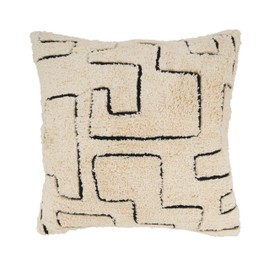 SARO LIFESTYLE Geometric Splendor Tufted Throw Pillow Cover