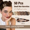 50 PCS Small Snap Hair Clips, Non Slip Metal Small