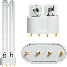 Ayamaxon 18w Pond UV Light Lamp Ozone-Free 10000 Hours Long Lifespan 4 Pin 254nm Replacement UV Light Bulb for Outdoor Koi Aquariums and Tanks