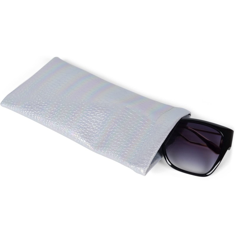 styleBREAKER Case for Sunglasses in Mother of Pearl Crocodile Look