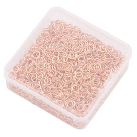 YAKA 1600pcs 6mm KC Gold Plated Iron Open Jump Rings Connectors Bulk for DIY Craft Earring Necklace Bracelet Pendant Choker Jewelry Making Findings and Key Ring Chain Accessories (6mm, KC Gold)