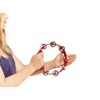 Nino Percussion NINO49R Compact 8" ABS Plastic Handheld Tambourine, Red