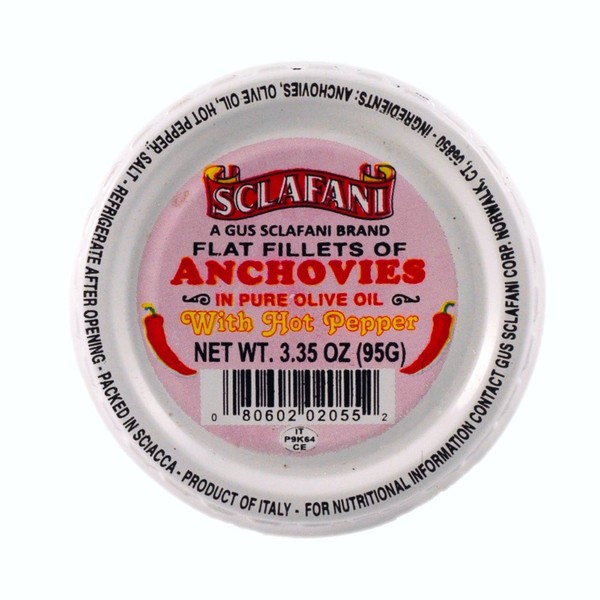 Fillets of Anchovies With Hot Pepper in Pure Olive Oil Twelve (12) 3.35 ounce jars