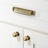 khtumeware 6 Pack 3" Drawer Pulls Brushed Antique Brass Cabinet