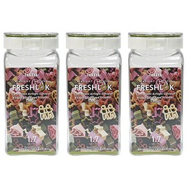 Freshlock Square Airtight Storage Containers, 1.7L (3 Pack)